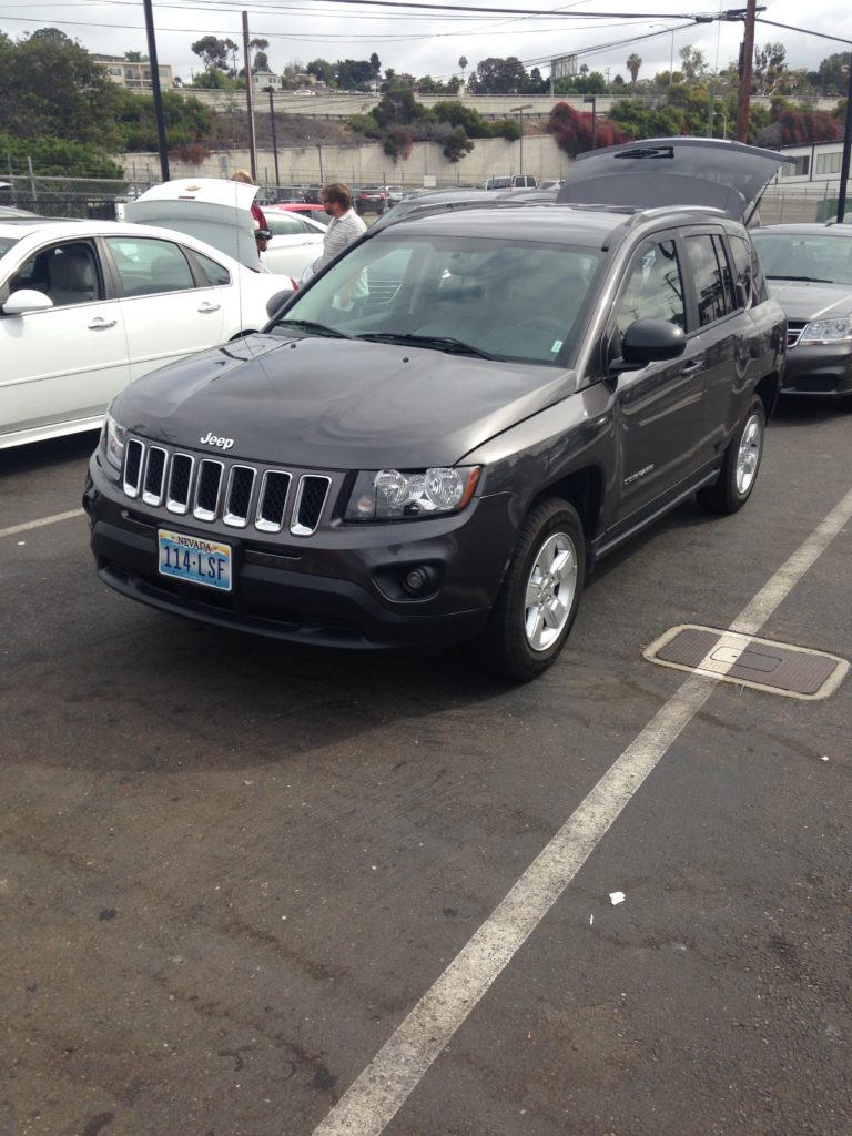 So my beloved Impala was leaking oil and i had to switch to another car in San Diego. I got this Jeep. I hated it. The Chevy was more comfortable. I ended up getting a huge discount on my total rental price though. So it's all good. I had the Jeep my last 4 days.