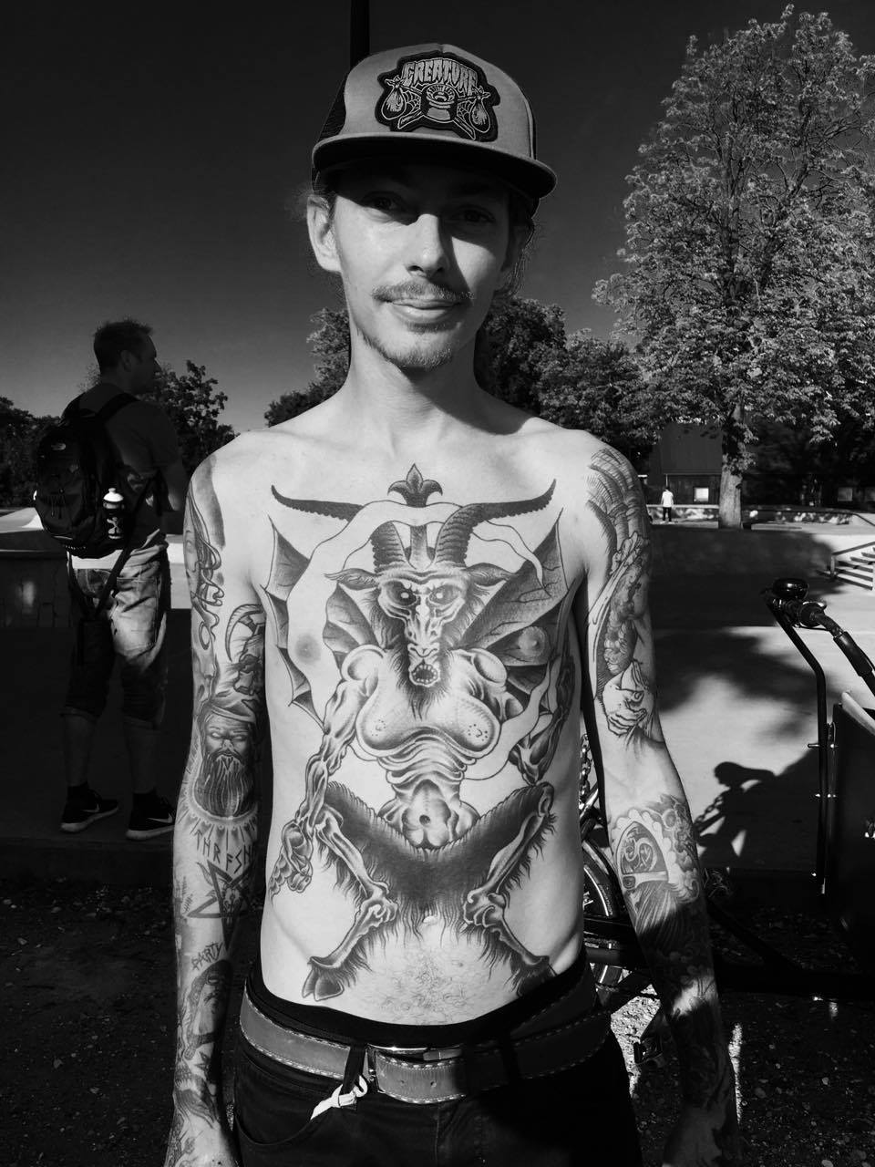 Morten with some heady tattoos...foto: thomas kring