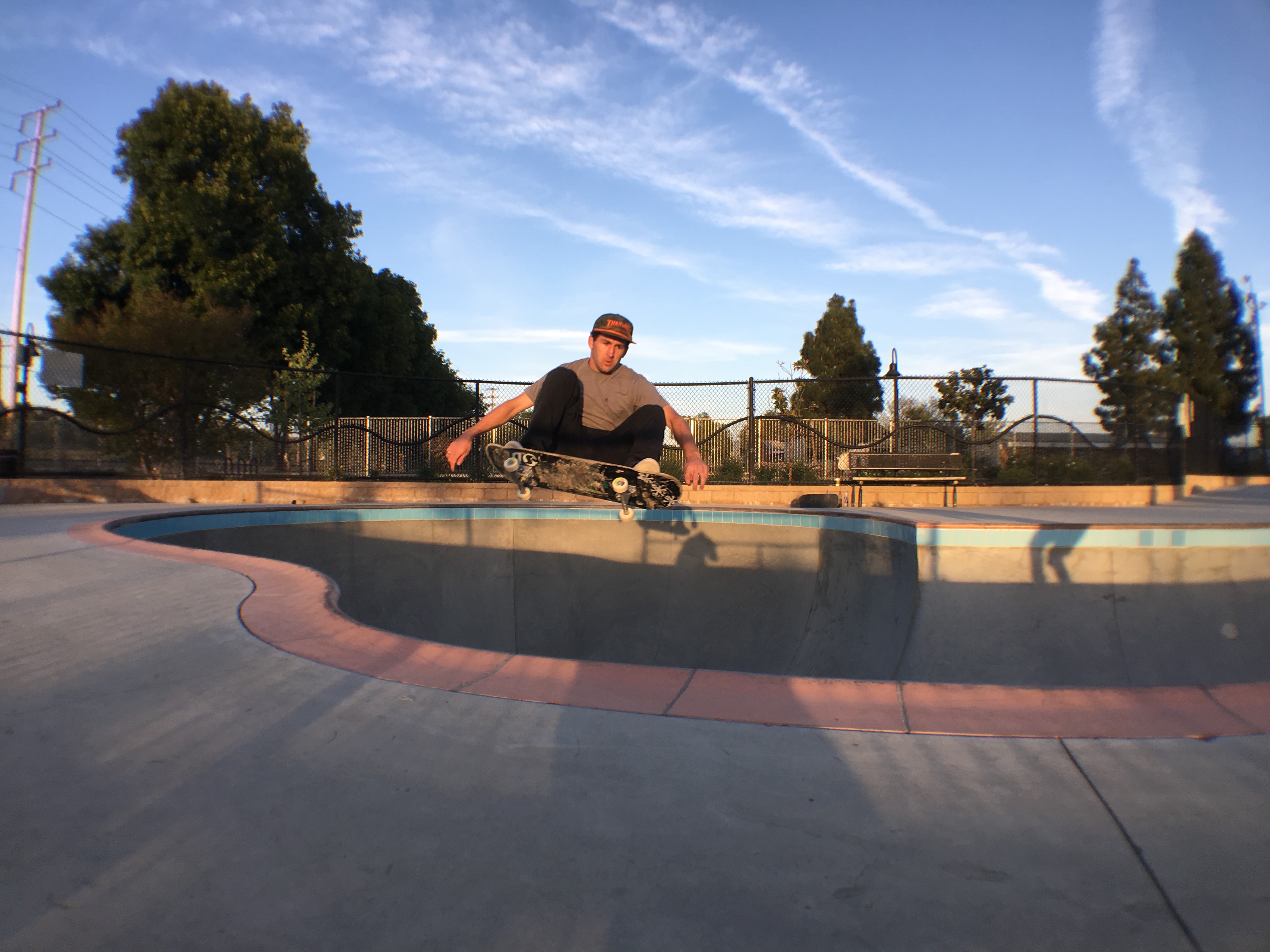 Brad mccain shred this pool so hard, you dont even know. Frontside ollie. 