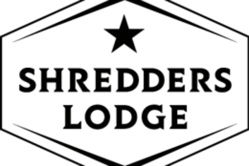 shredder logo whiteblack
